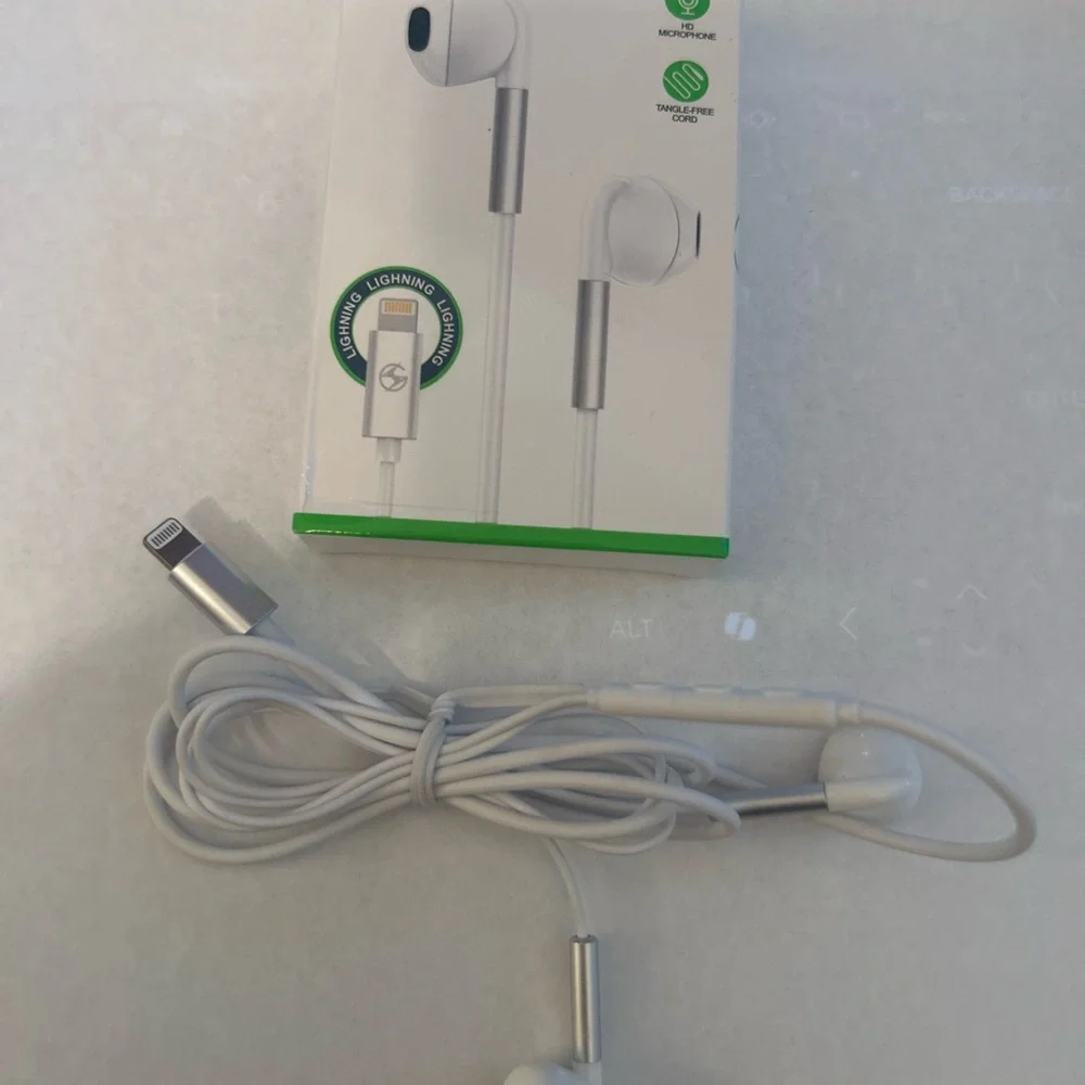 adidas White Earphones with Lightning Connector